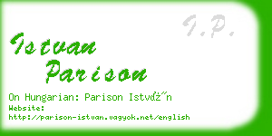 istvan parison business card